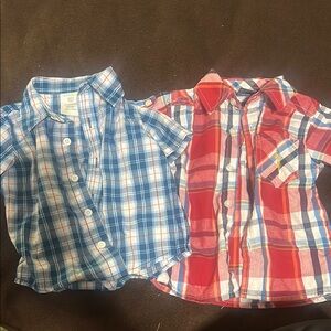 Plaid Kids Shirts - Blue and Red US Polo and Wonder Kids